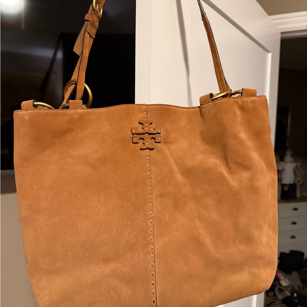 Tory Burch Brown Suede Shoulder Bag